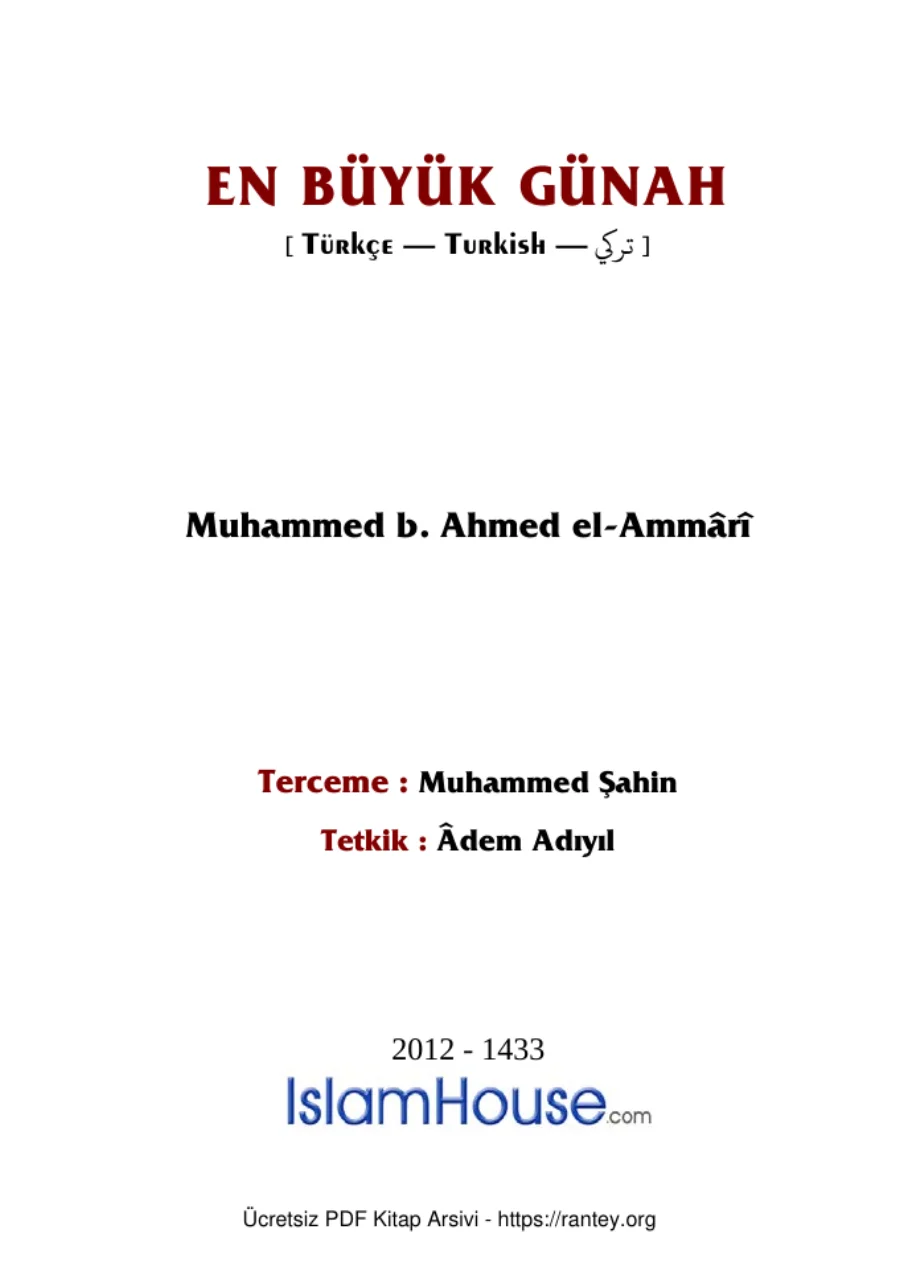 EN BÜYÜK GÜNAH kapak görseli