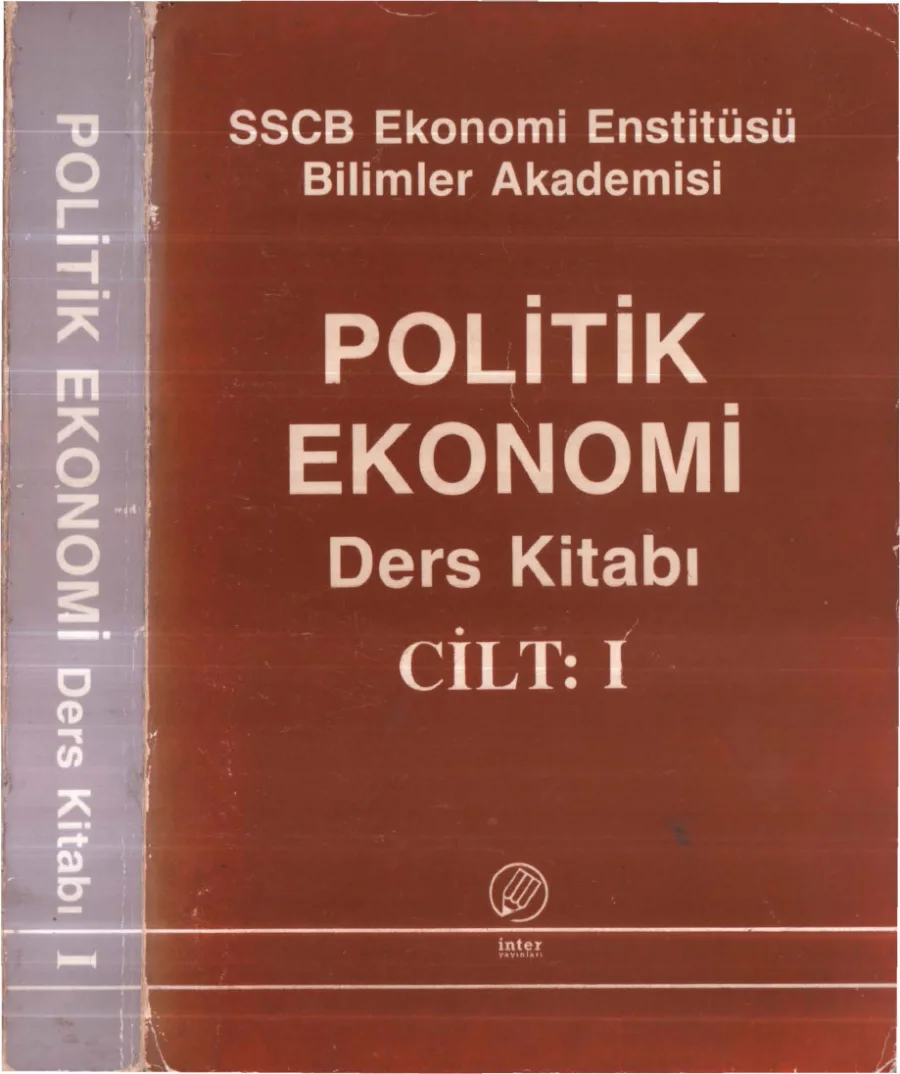 Enstitüsü Bilimler Akademisi Politik Ekonomi Ders Kitabı Cilt I kapak görseli