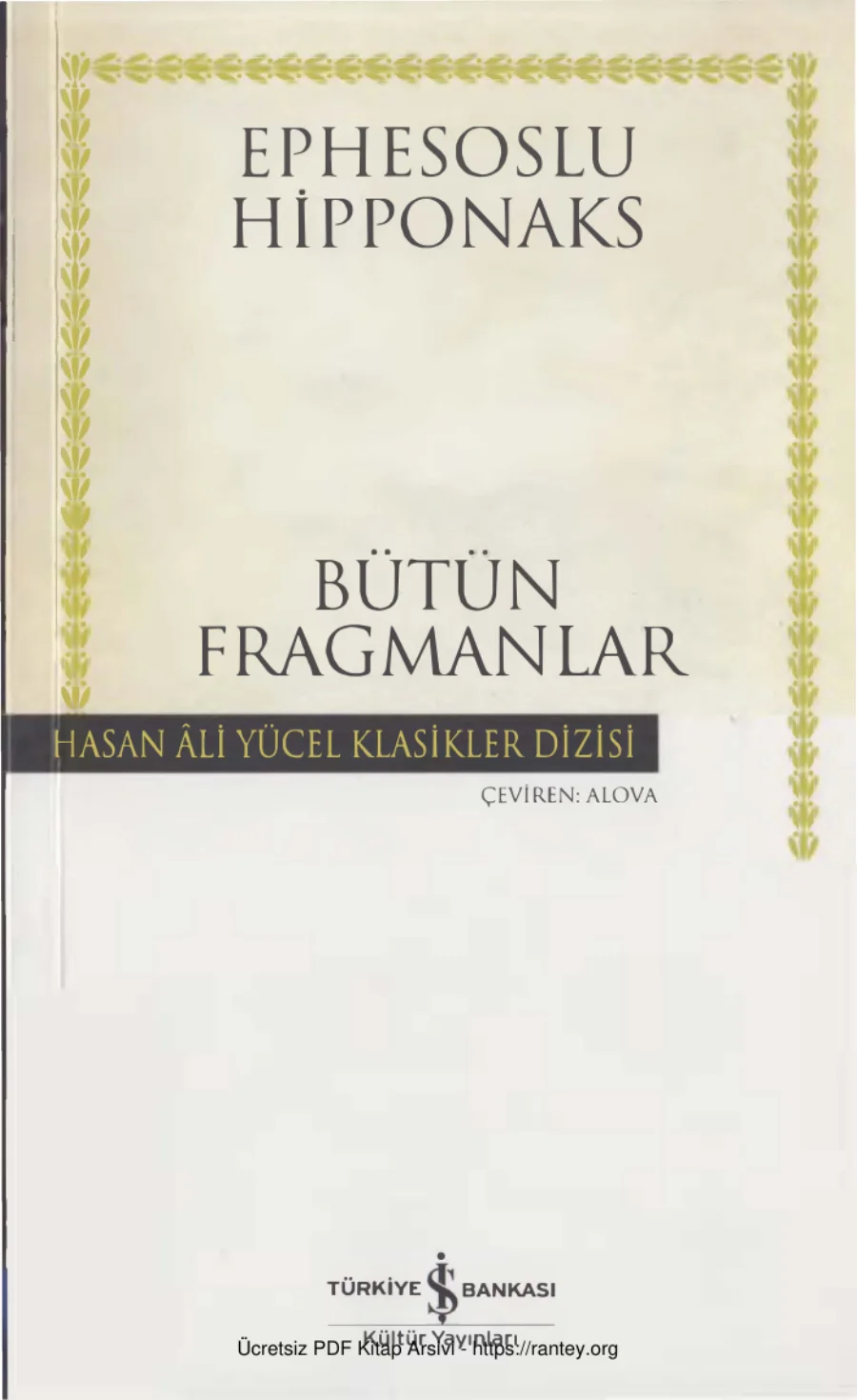 Ephesoslu Hipponaks Bütün Fragmanlar kapak görseli