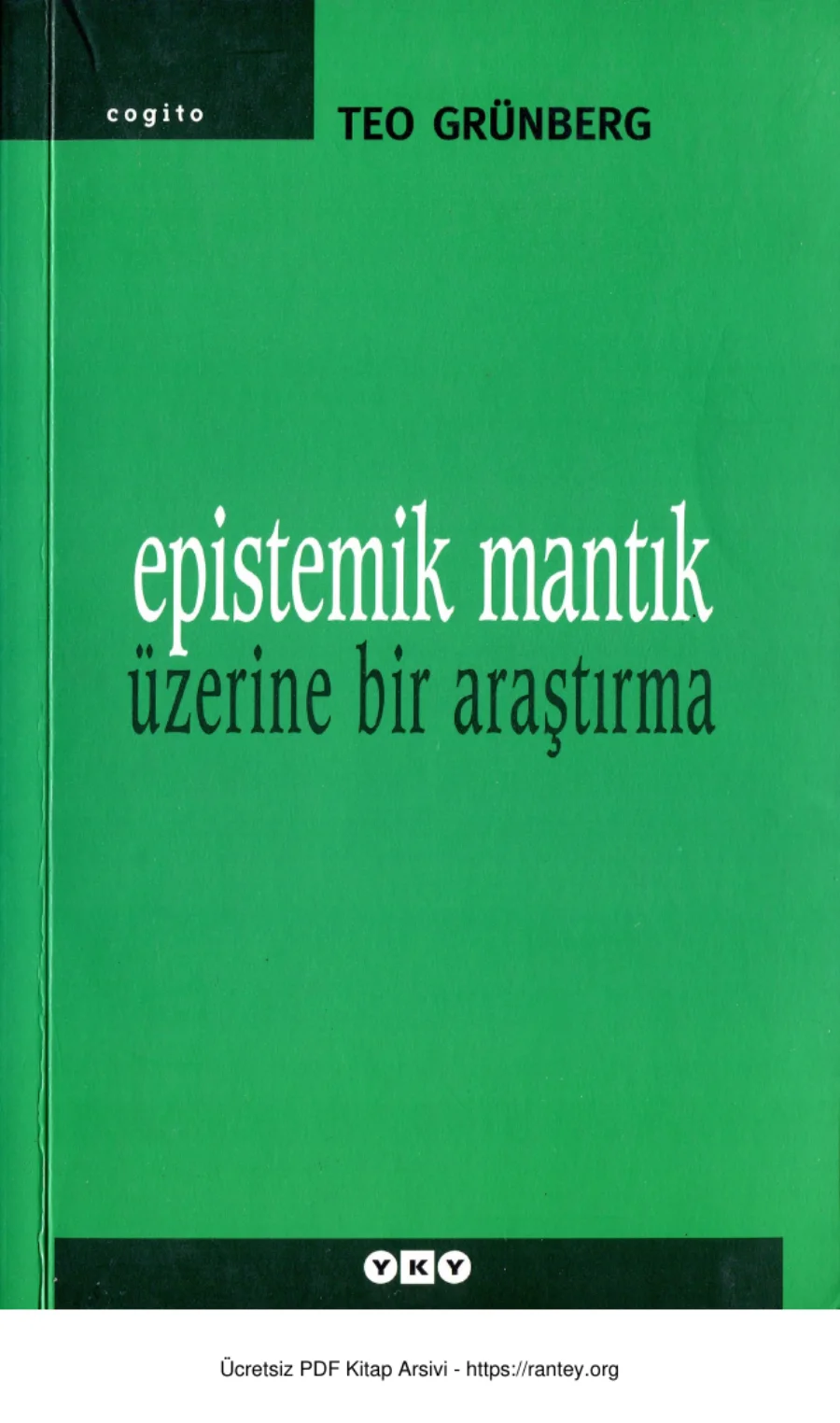 Epistemik Mantık Üzerine Bir Araştırma kapak görseli