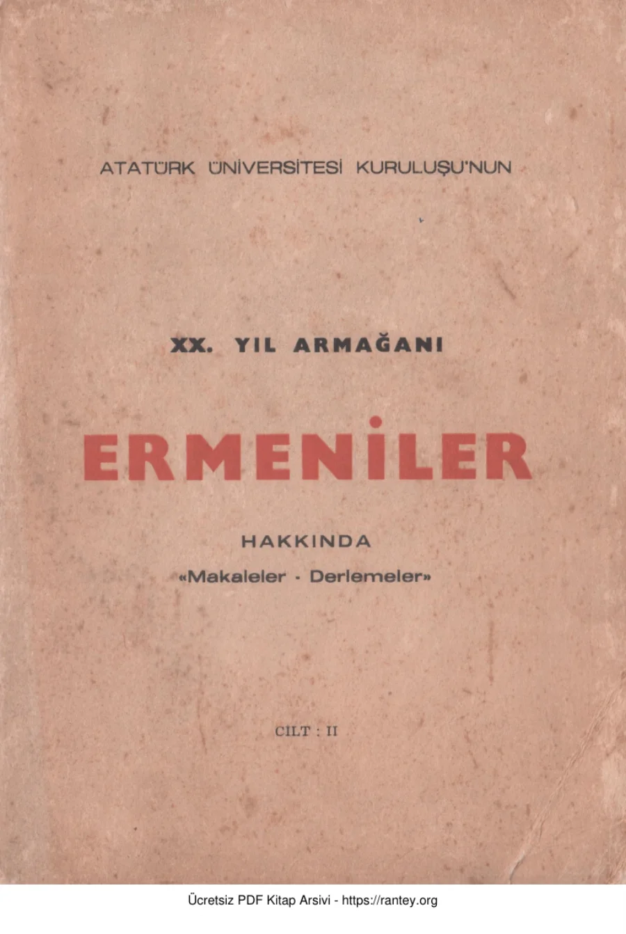 Ermeniler Hakkında Makaleler Derlemeler 2 kapak görseli