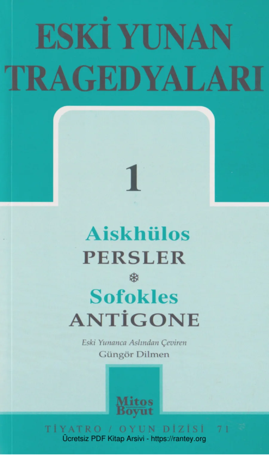 Eski Yunan Tragedyaları 1 Aiskhülos Persler Sofokles Antigone kapak görseli