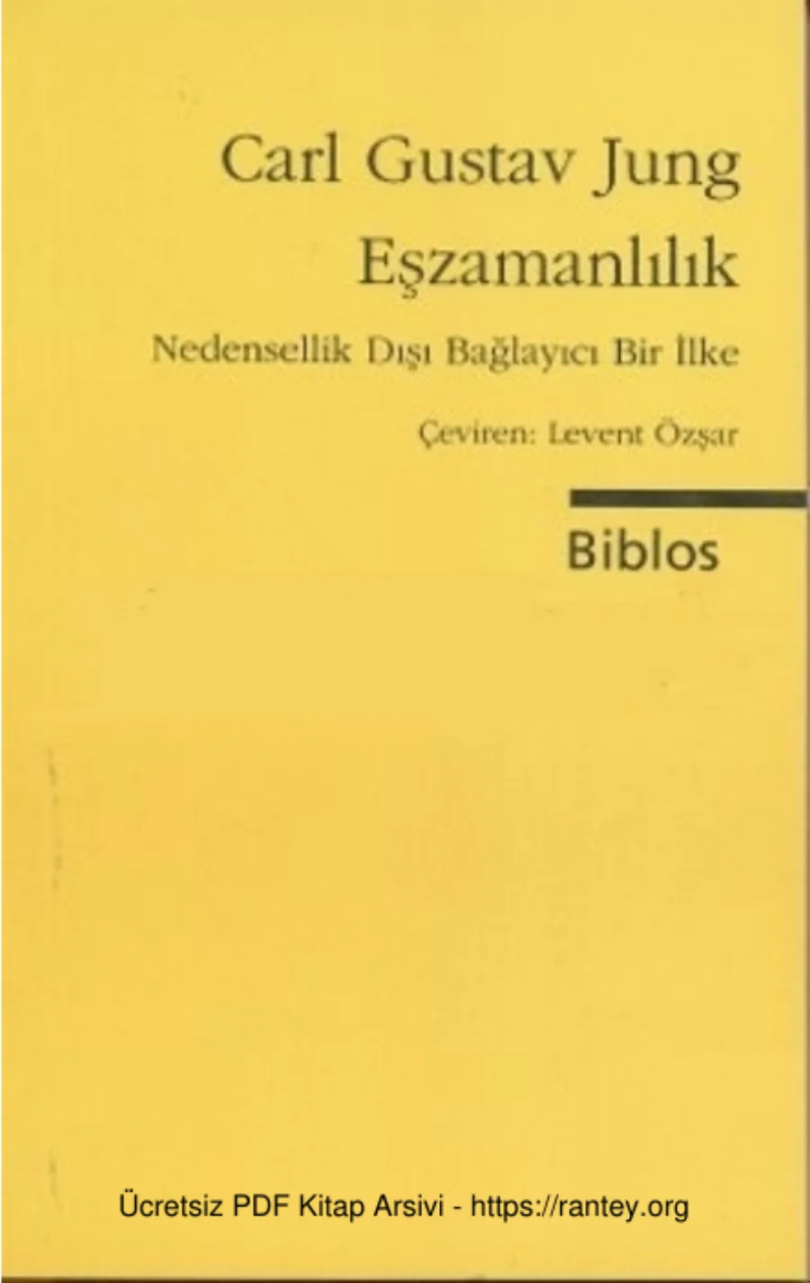 Eşzamanlılık Nedensellik Dışı Bağlayıcı Bir İlke kapak görseli