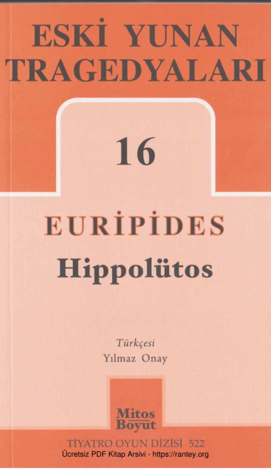 Euripides Hippolütüs kapak görseli