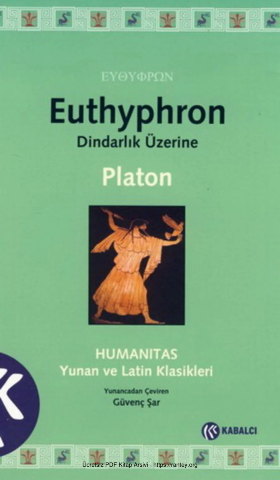 Euthyphron Dindarlık Üzerine kapak görseli