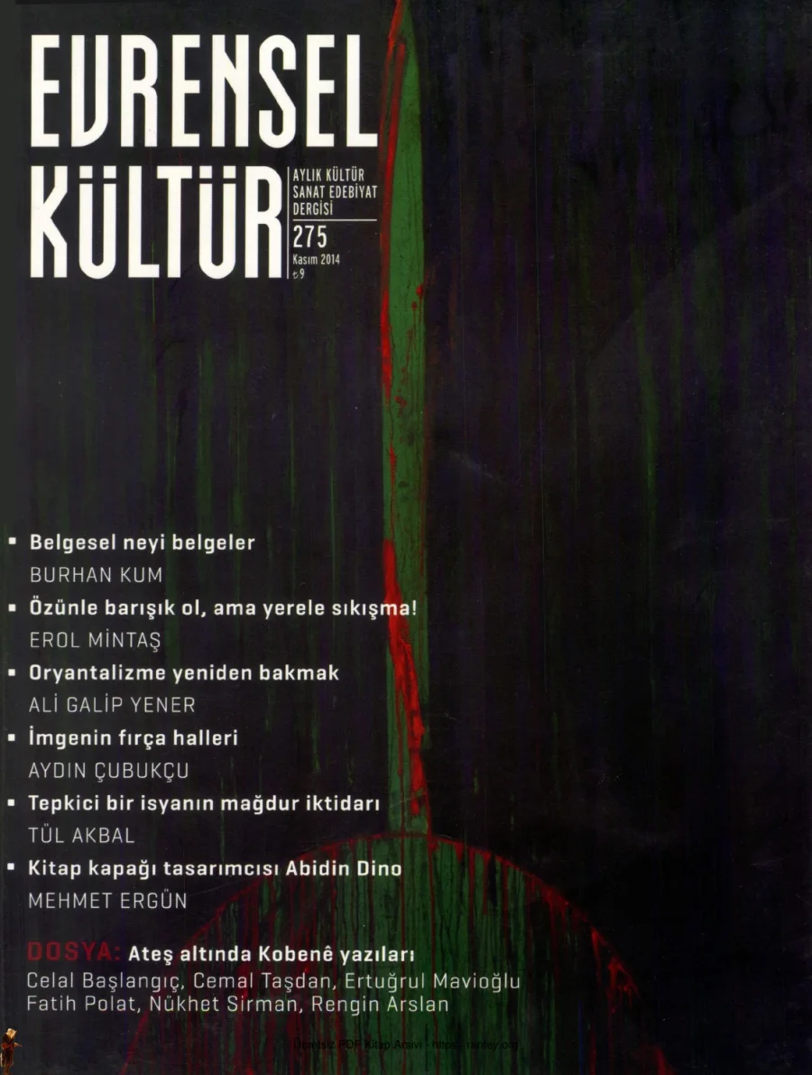Evrensel Kültür Sayı 275 - Kasım 2014 kapak görseli
