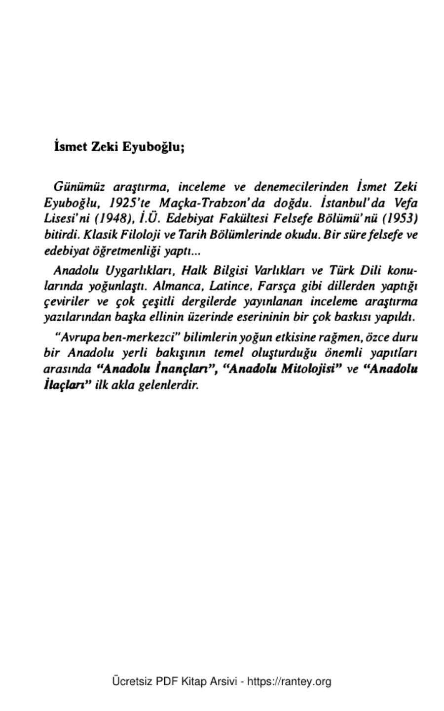 Eyuboğlu Anadolu Üçlemesi 3 Anadolu İlaçları kapak görseli