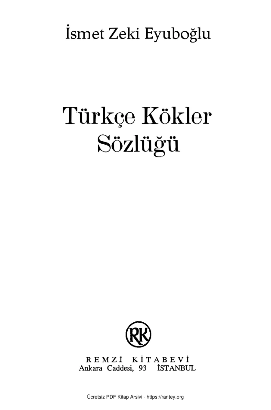 Eyuboğlu Türkçe Kökler Sözlüğü kapak görseli