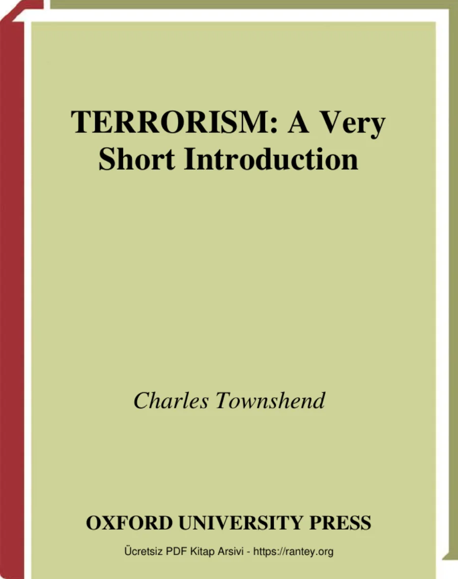 F Townshend Terrorism kapak görseli