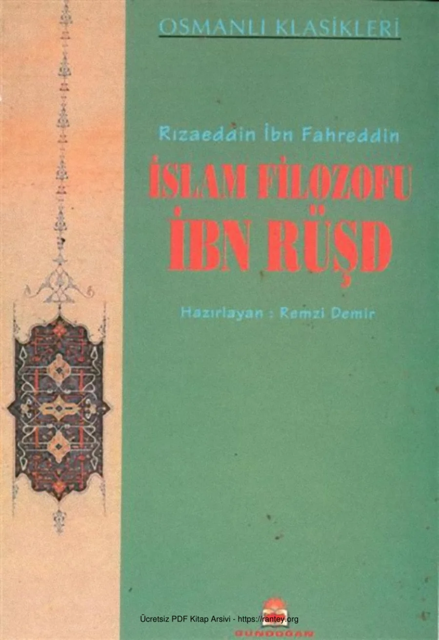 Fahreddin İslam Filozofu İbn Rüşd haz Remzi Demir kapak görseli