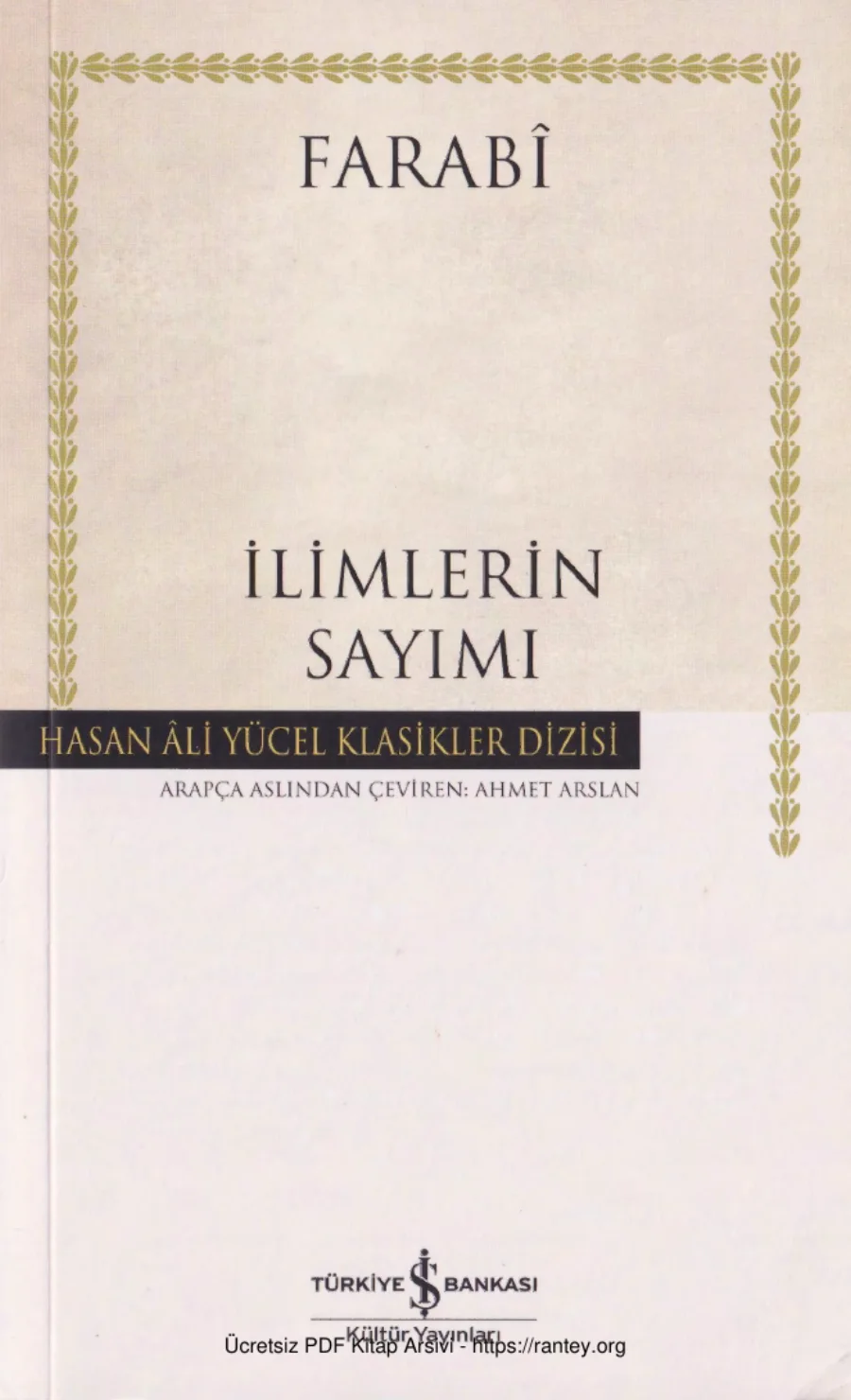 Farabi İlimlerin Sayımı kapak görseli