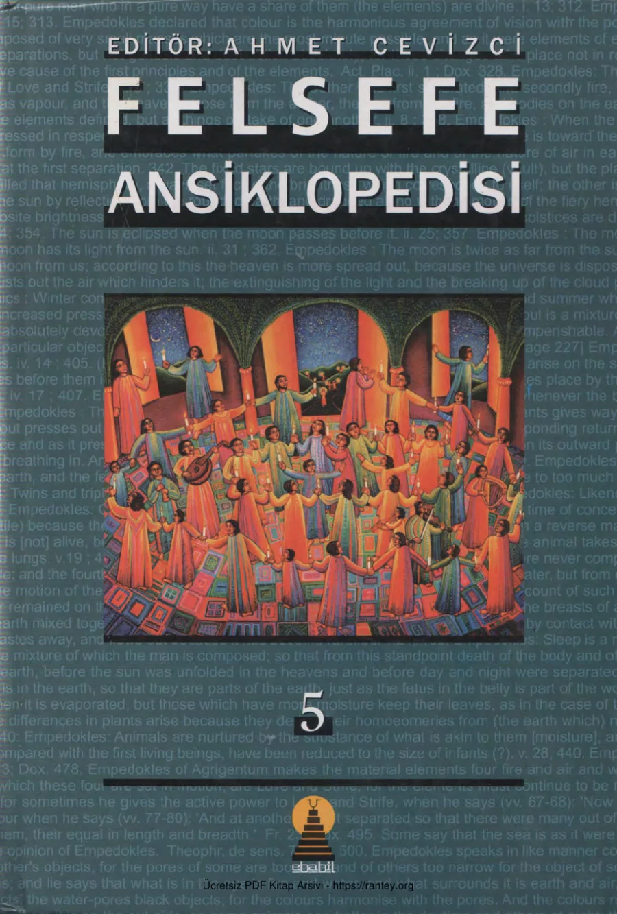 Felsefe Ansiklopedisi Cilt 5 Babil Yayınları kapak görseli