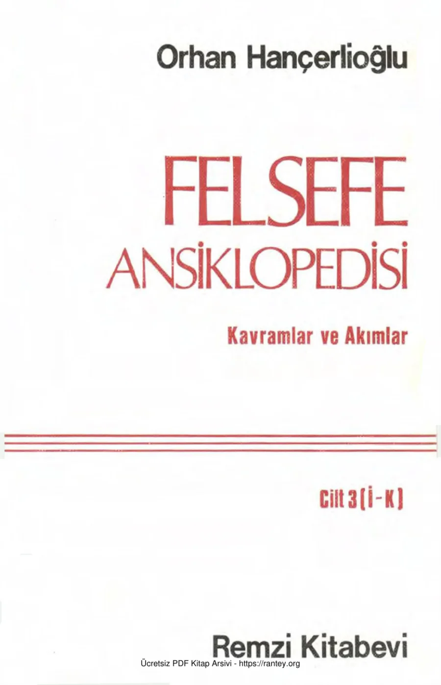 Felsefe Ansiklopedisi Cilt III kapak görseli