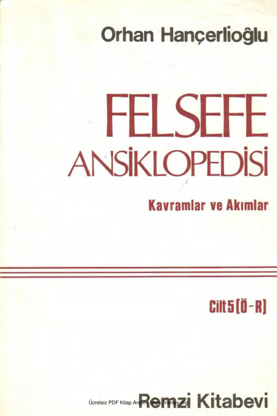 Felsefe Ansiklopedisi Cilt V kapak görseli