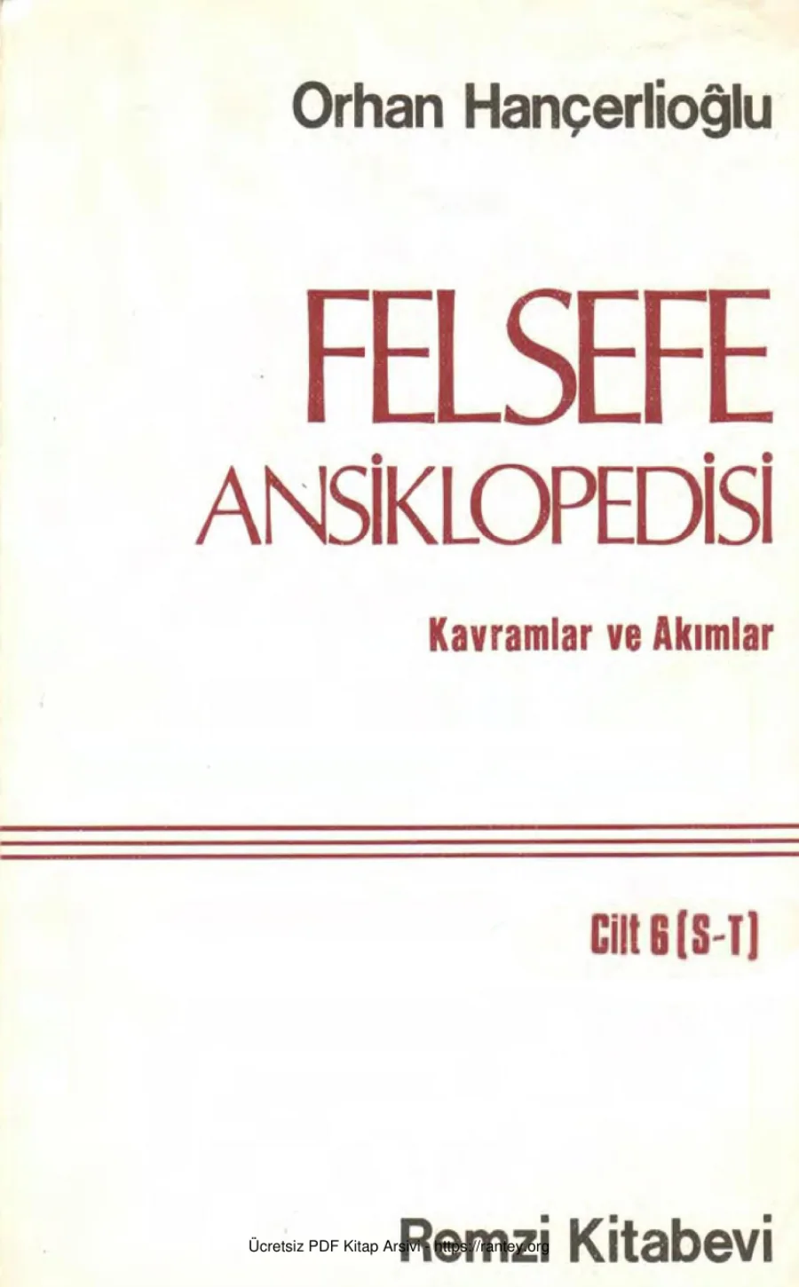 Felsefe Ansiklopedisi Cilt VI kapak görseli