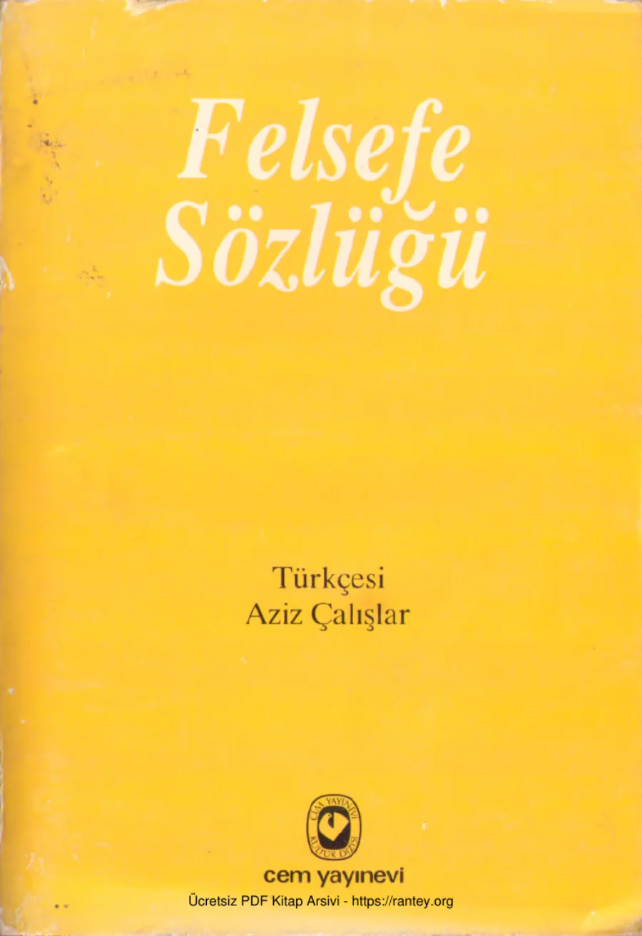 Felsefe Sözlüğü kapak görseli