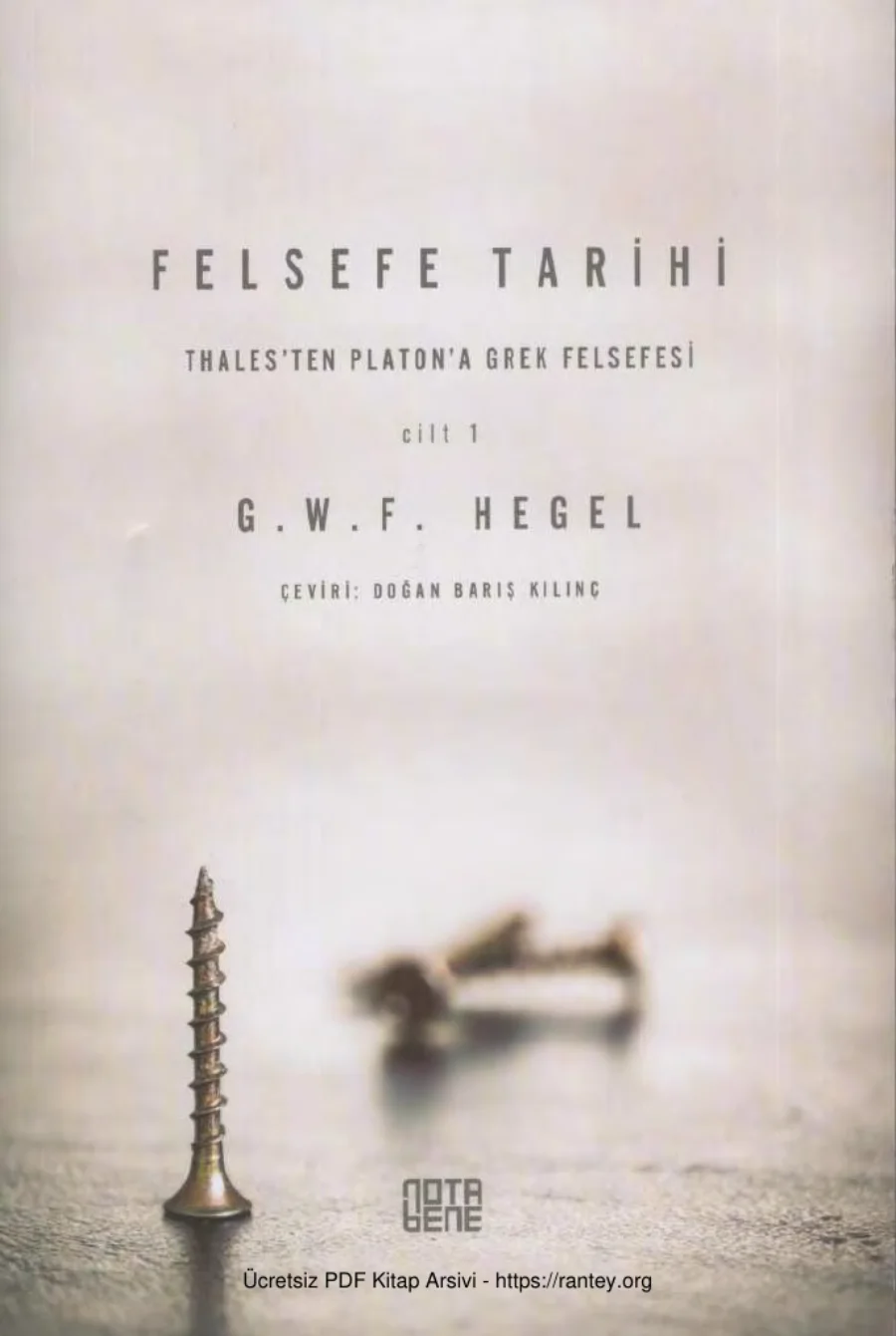 Felsefe Tarihi CİLT 1 Thalesten Platona Grek Felsefesi kapak görseli
