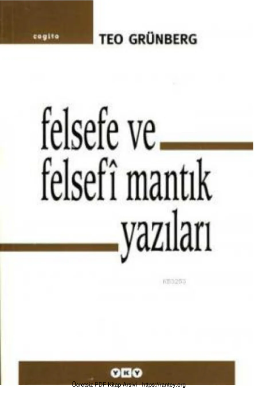 Felsefe ve Felsefi Mantık Yazıları kapak görseli