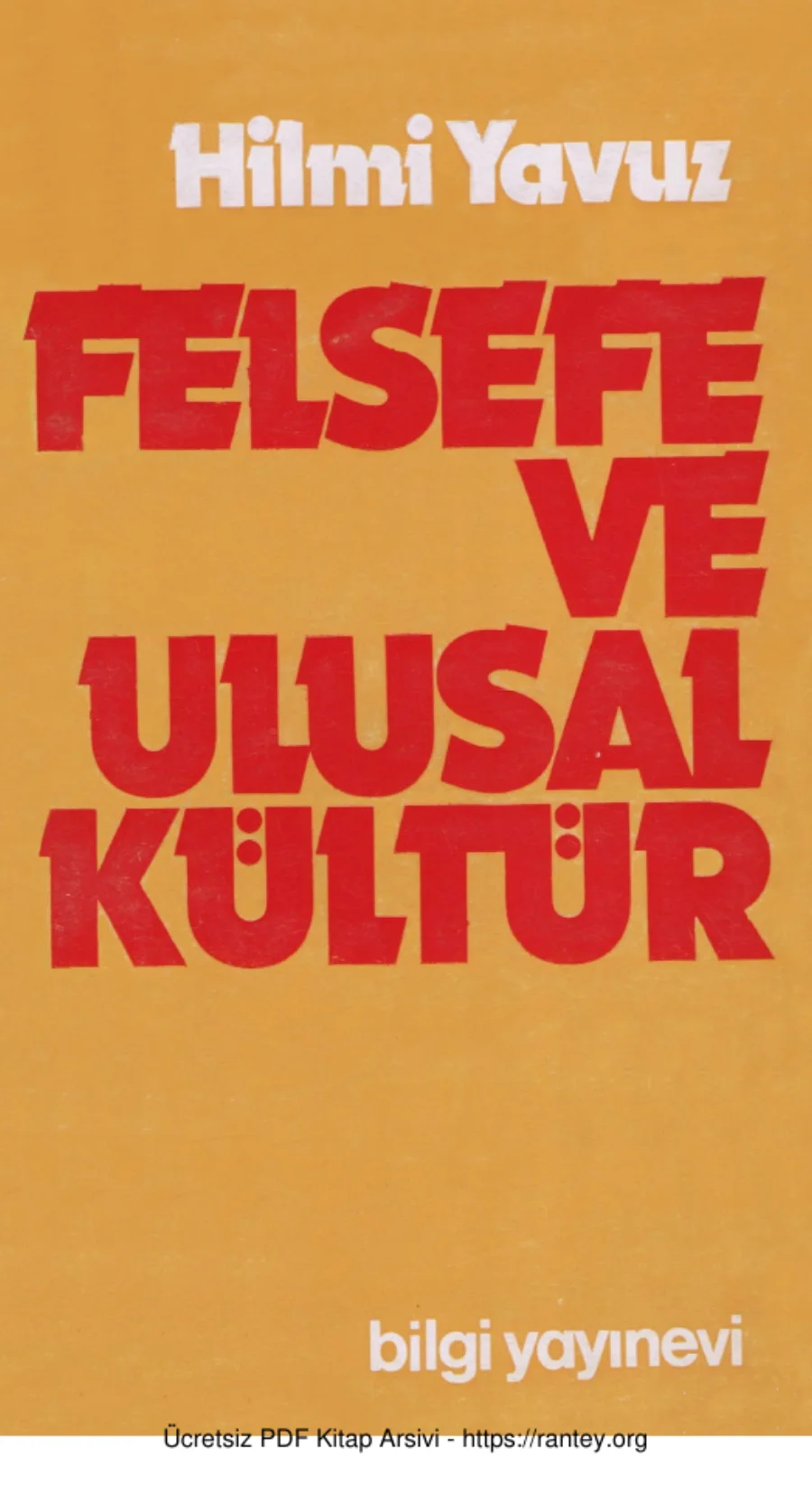 Felsefe ve Ulusal Kültür kapak görseli