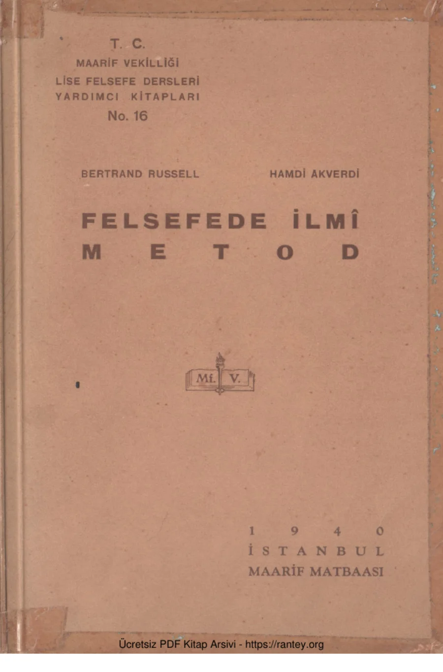 Felsefede İlm Metod kapak görseli