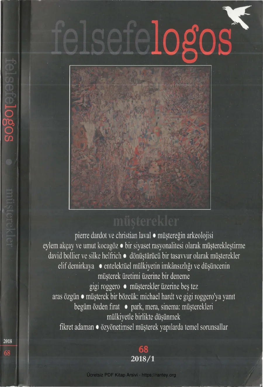 Felsefelogos Sayı 068 Müşterekler Ocak 2018 kapak görseli