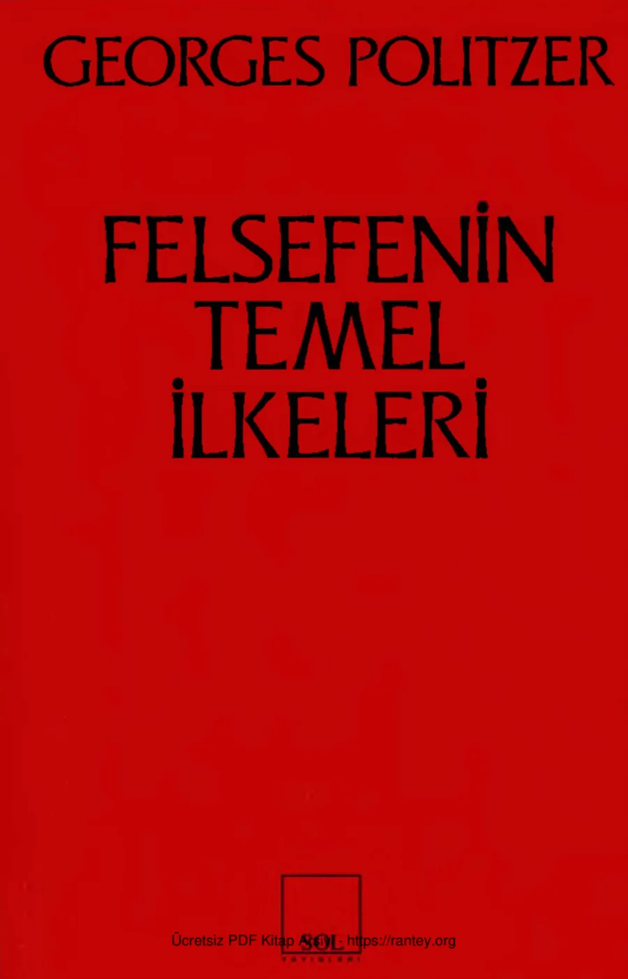 Felsefenin Temel İlkeleri kapak görseli