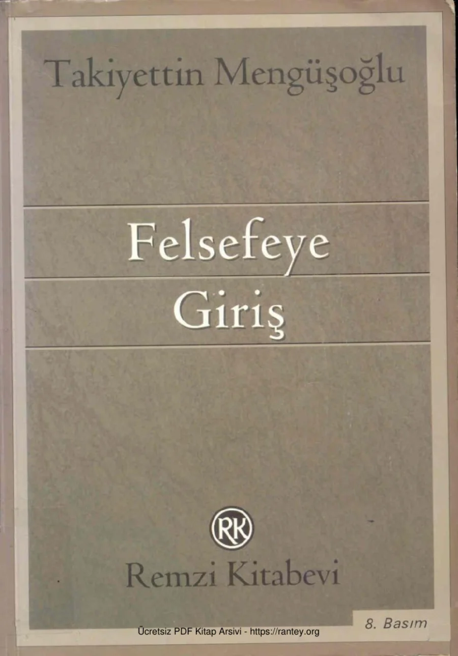 Felsefeye Giriş kapak görseli