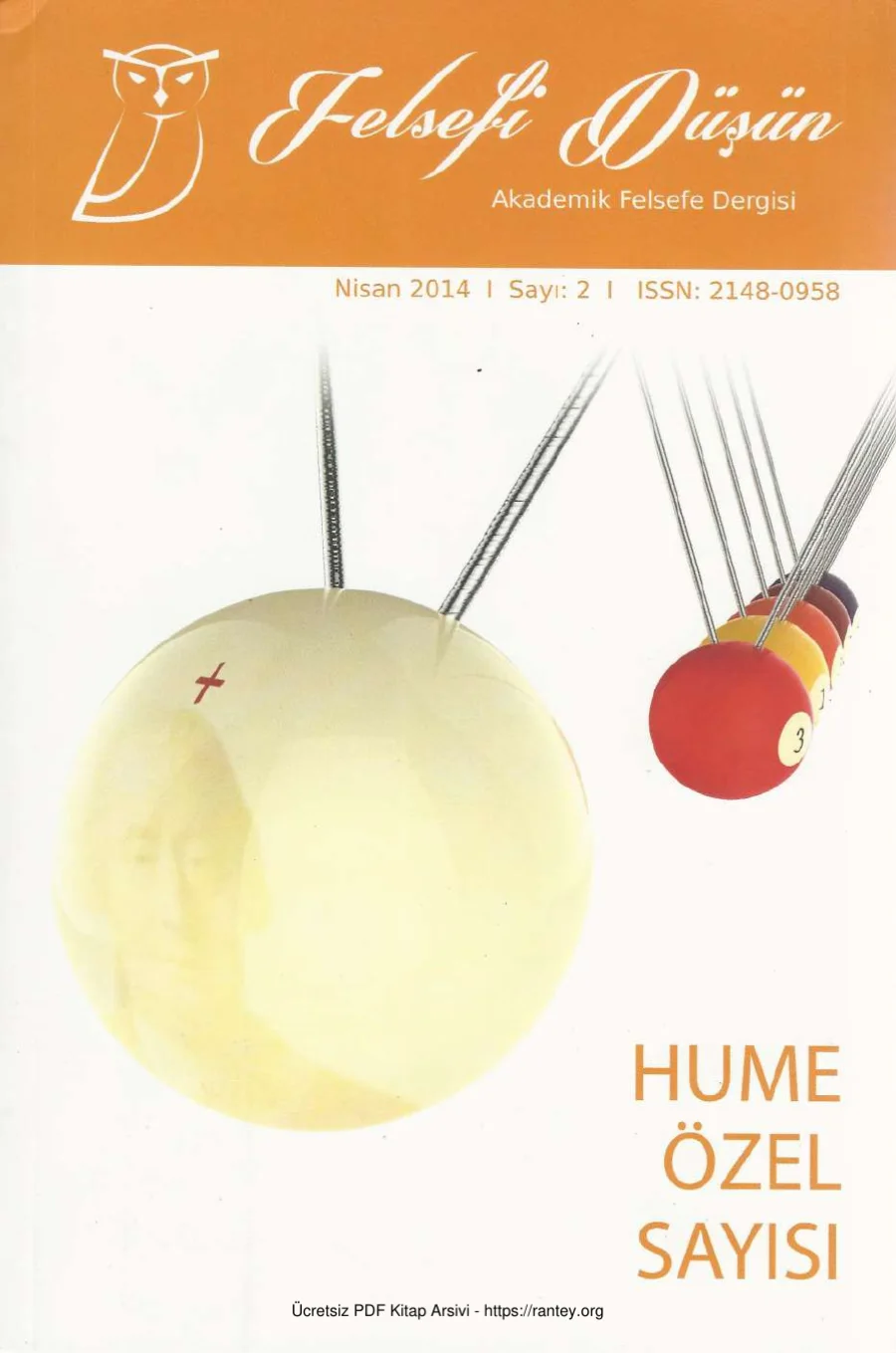 Felsefi Düşün Sayı 002 - David Hume Nisan 2014 kapak görseli