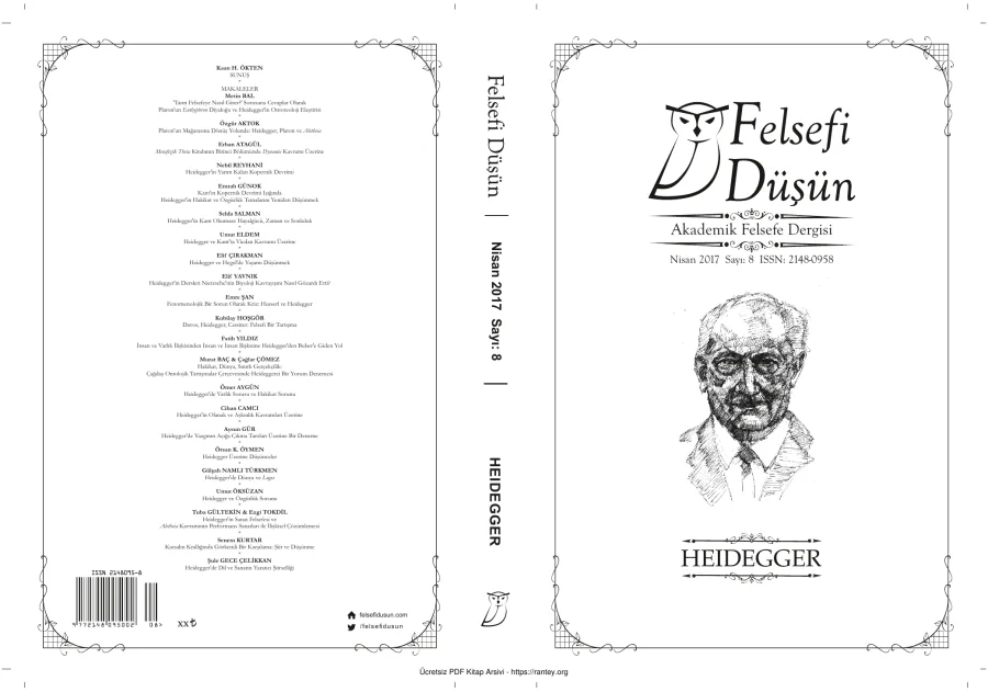Felsefi Düşün Sayı 008 - Heidegger Nisan 2017 kapak görseli