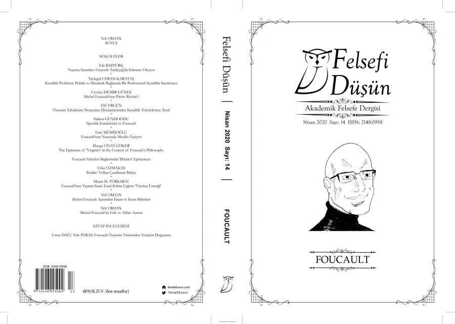 Felsefi Düşün Sayı 014 - Foucault Nisan 2020 kapak görseli