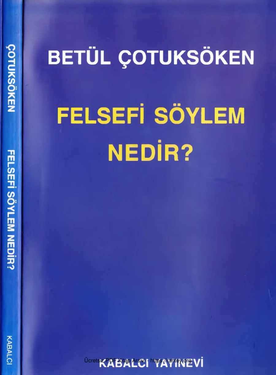 Felsefi Söylem Nedir kapak görseli
