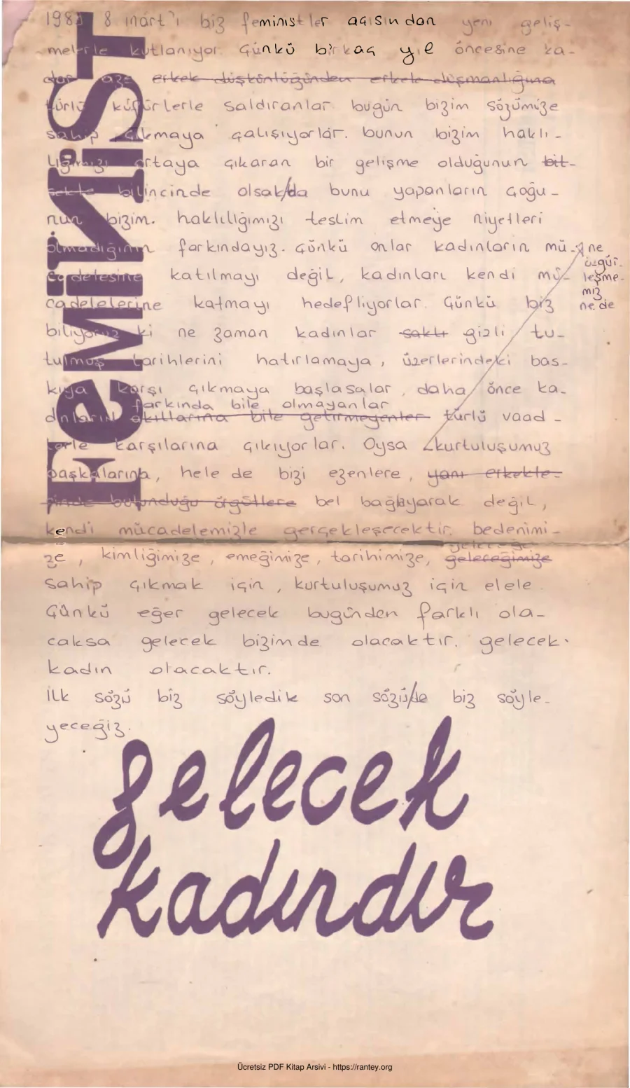 Feminist Sayı 05 kapak görseli