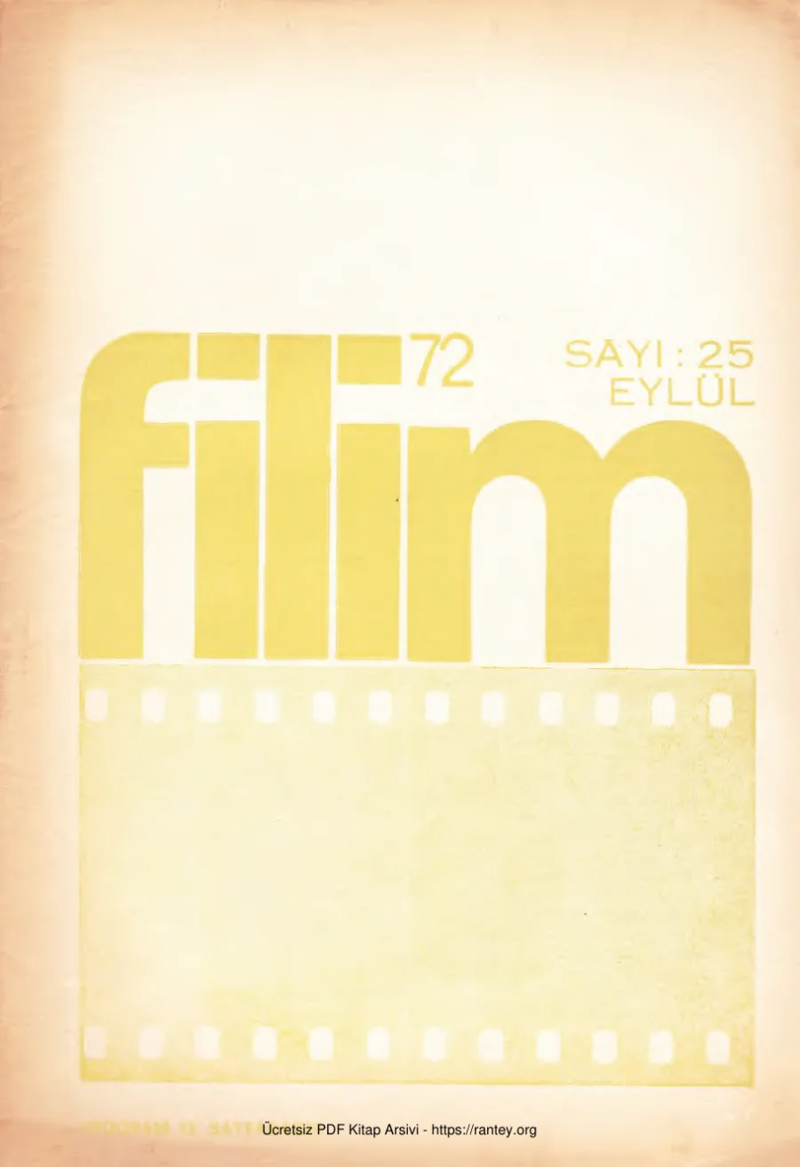 Filim 72 Sayı 25 Eylül 1972 kapak görseli