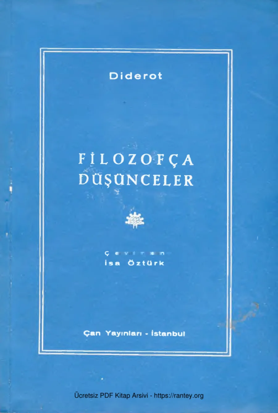 Filozofça Düşünceler Çan Yayınları kapak görseli