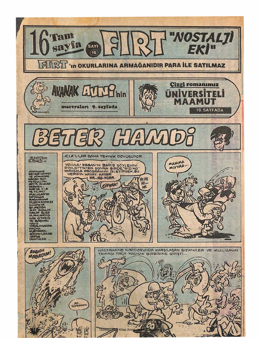 Fırt - Nostalji Eki Sayı 16 kapak görseli