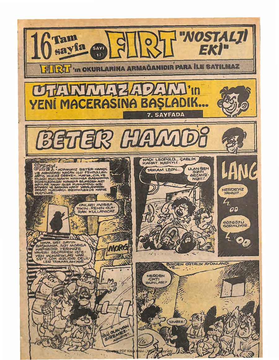 Fırt - Nostalji Eki Sayı 17 kapak görseli