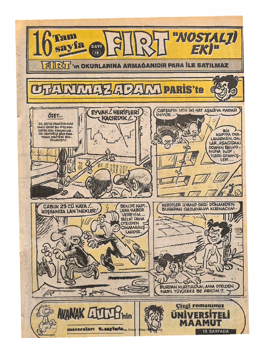 Fırt - Nostalji Eki Sayı 18 kapak görseli