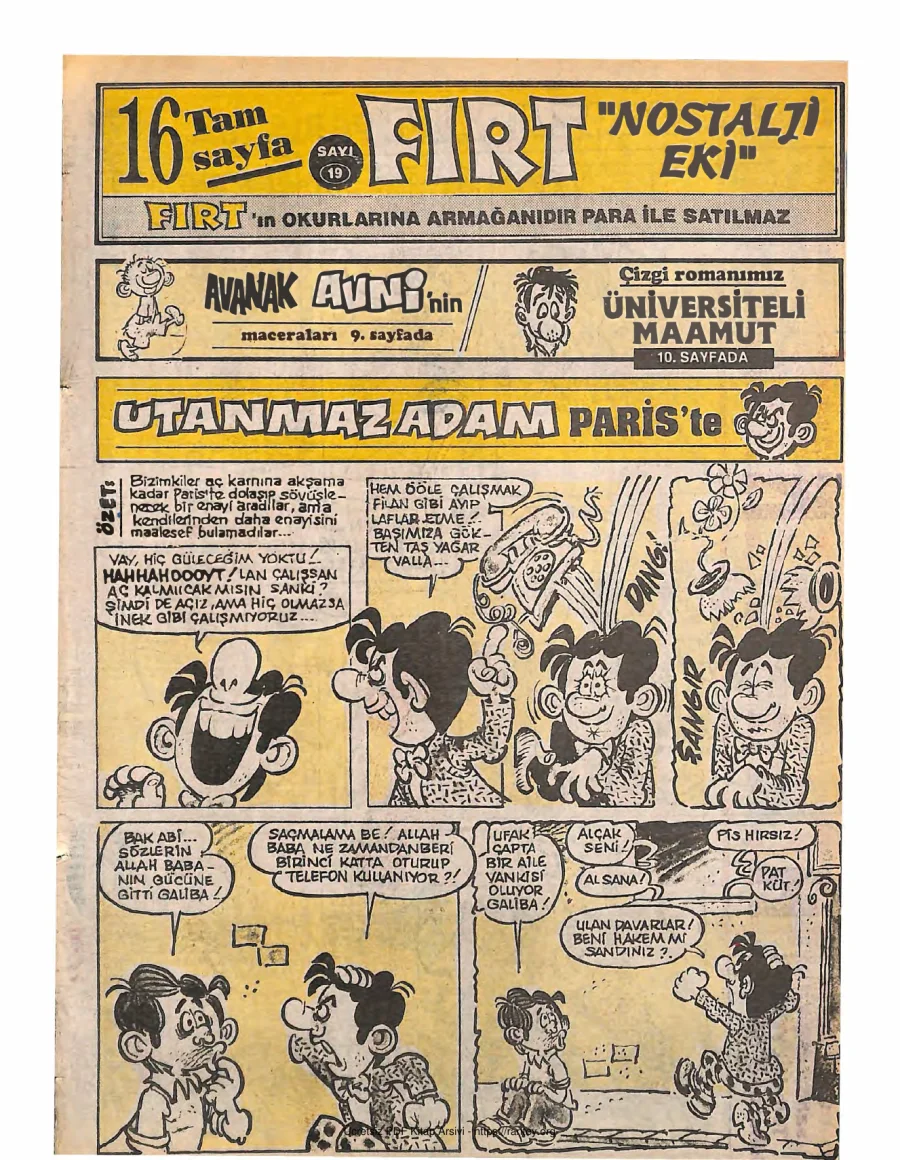 Fırt - Nostalji Eki Sayı 19 kapak görseli