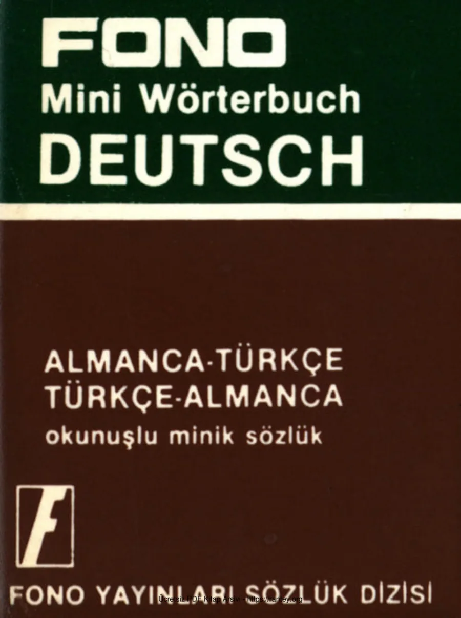 Fono Fono Almanca Türkçe Türkçe Almanca Mini Sözlük kapak görseli