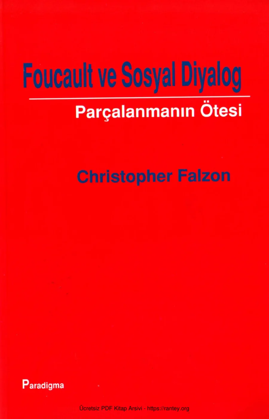 Foucault ve Sosyal Diyalog Paradigma Yayınları kapak görseli