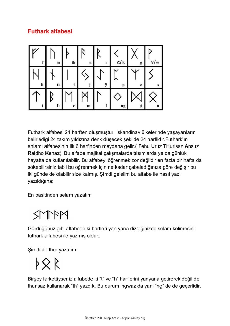 Futhark alfabesi ve yazlm 1 1 1 kapak görseli