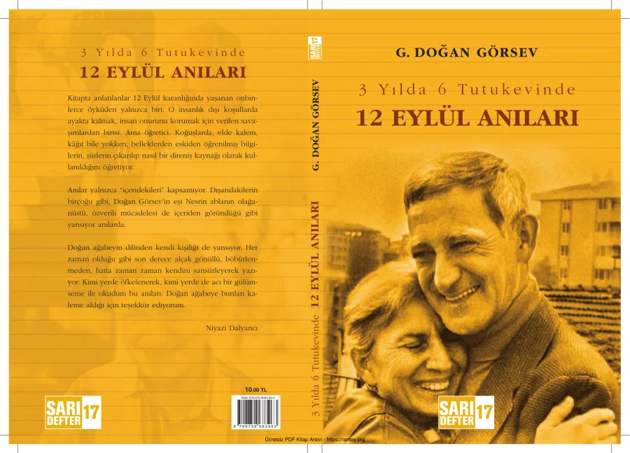 G Doğan Görsev Üç Yılda Altı Tutukevinde 12 Eylül Anıları TÜSTAV Sarı Defter kapak görseli