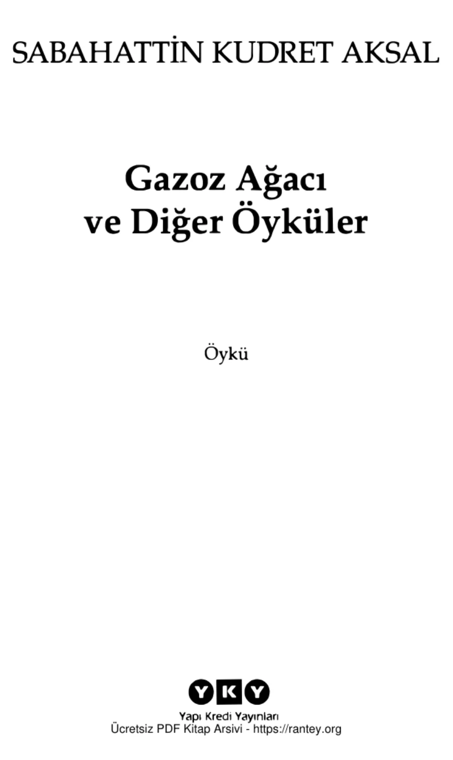 Gazoz Ağacı ve Diğer Öyküler kapak görseli