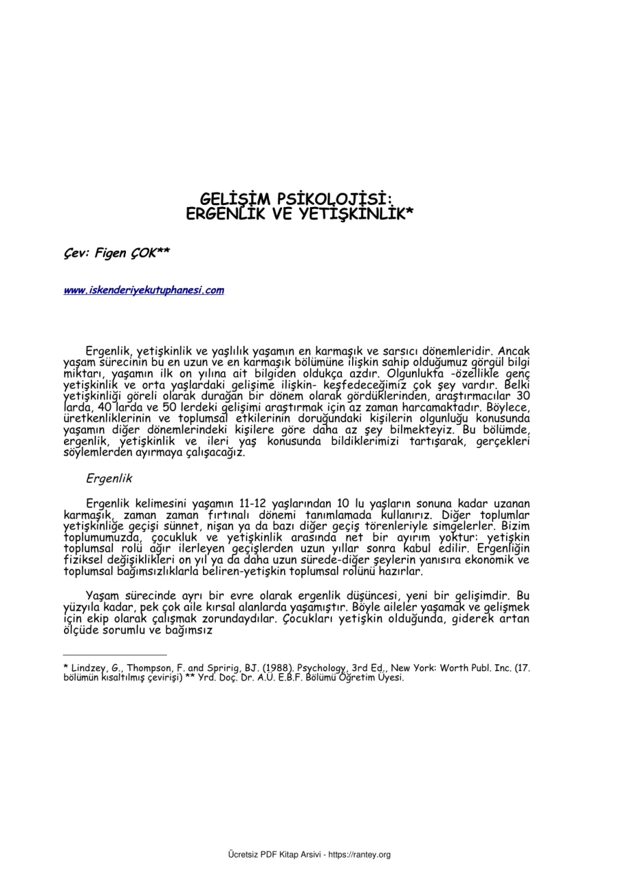 Gelişim Psikolojisi kapak görseli