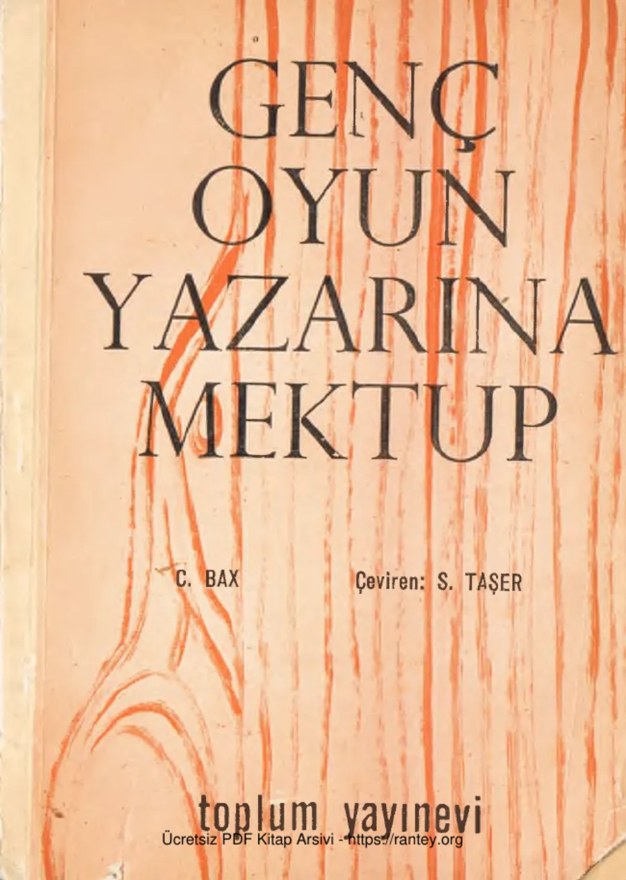 Genç Oyun Yazarına Mekrup Toplum Yayınları kapak görseli