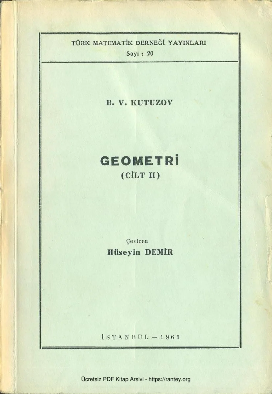 Geometri Cilt 2 TMD Yayınları kapak görseli