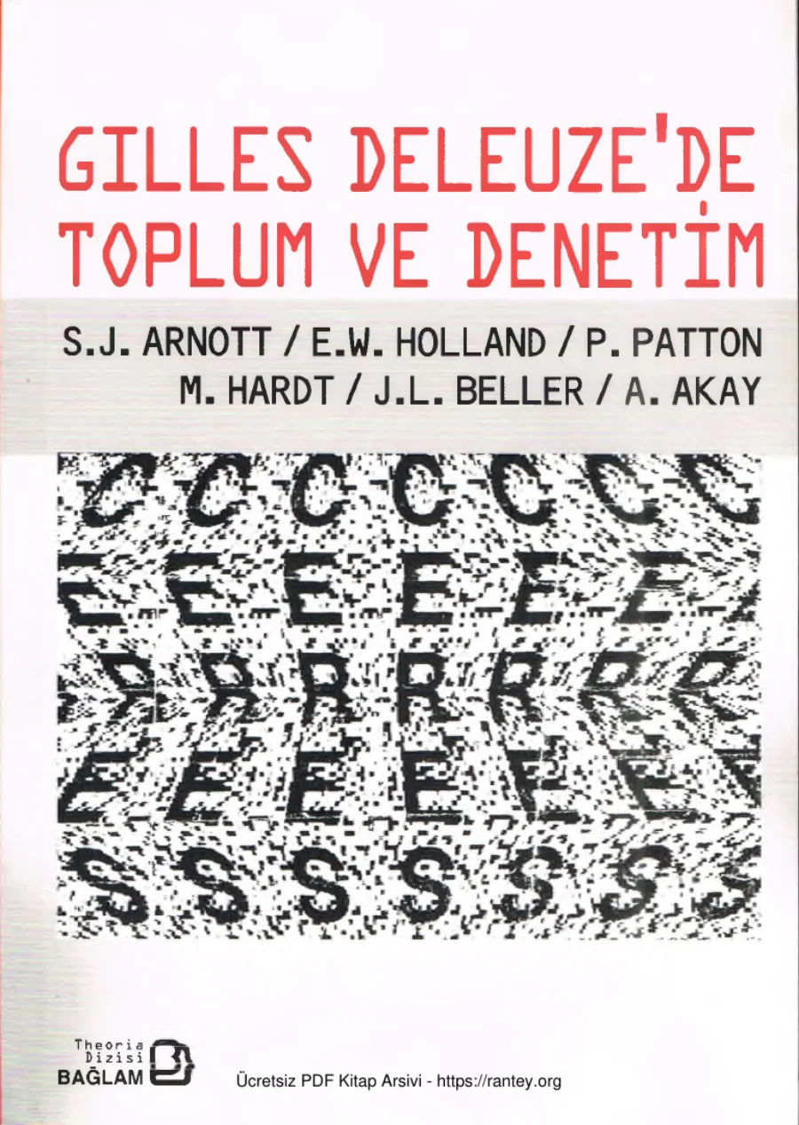 Gilles Deleuzede Toplum ve Denetim kapak görseli