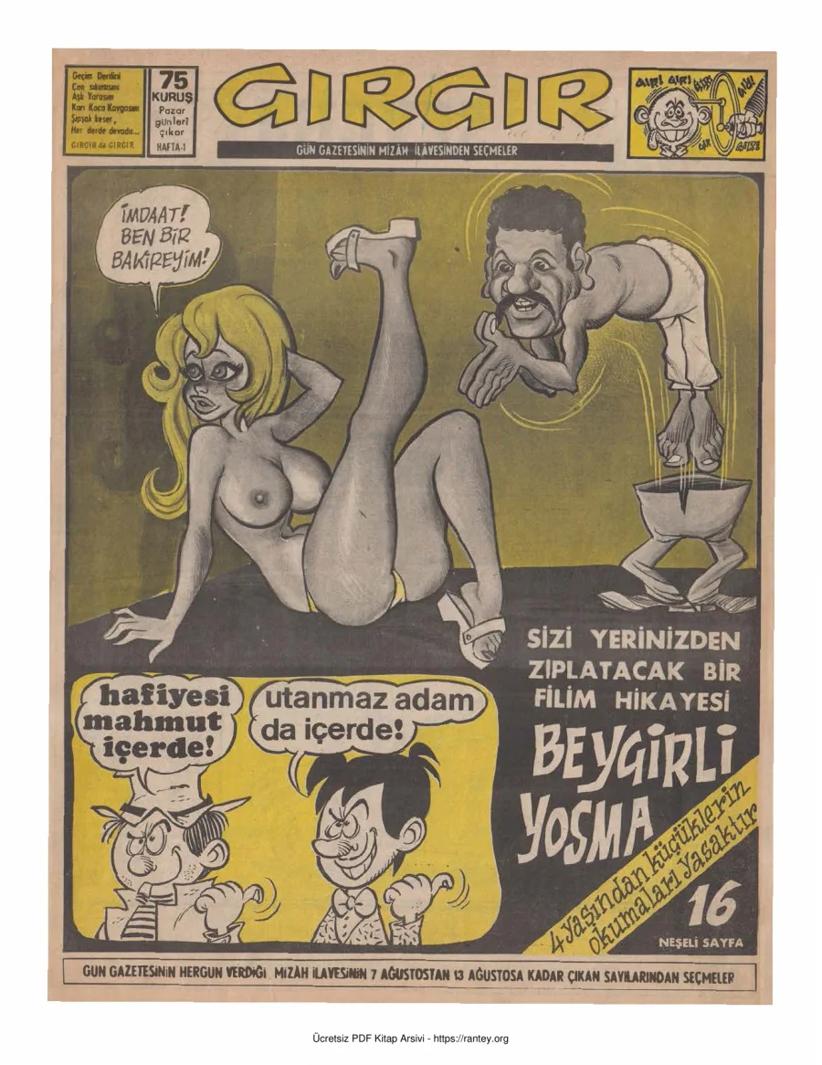 GırGır 1972 Sayı 001 kapak görseli