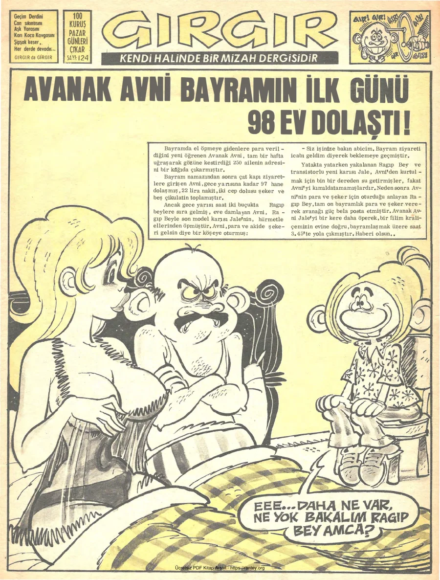 GırGır 1974 Sayı 124 kapak görseli
