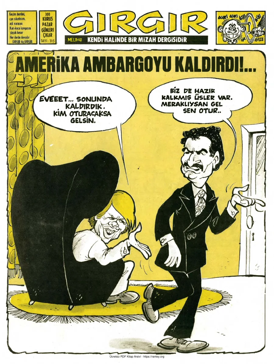 GırGır 1978 Sayı 315 kapak görseli
